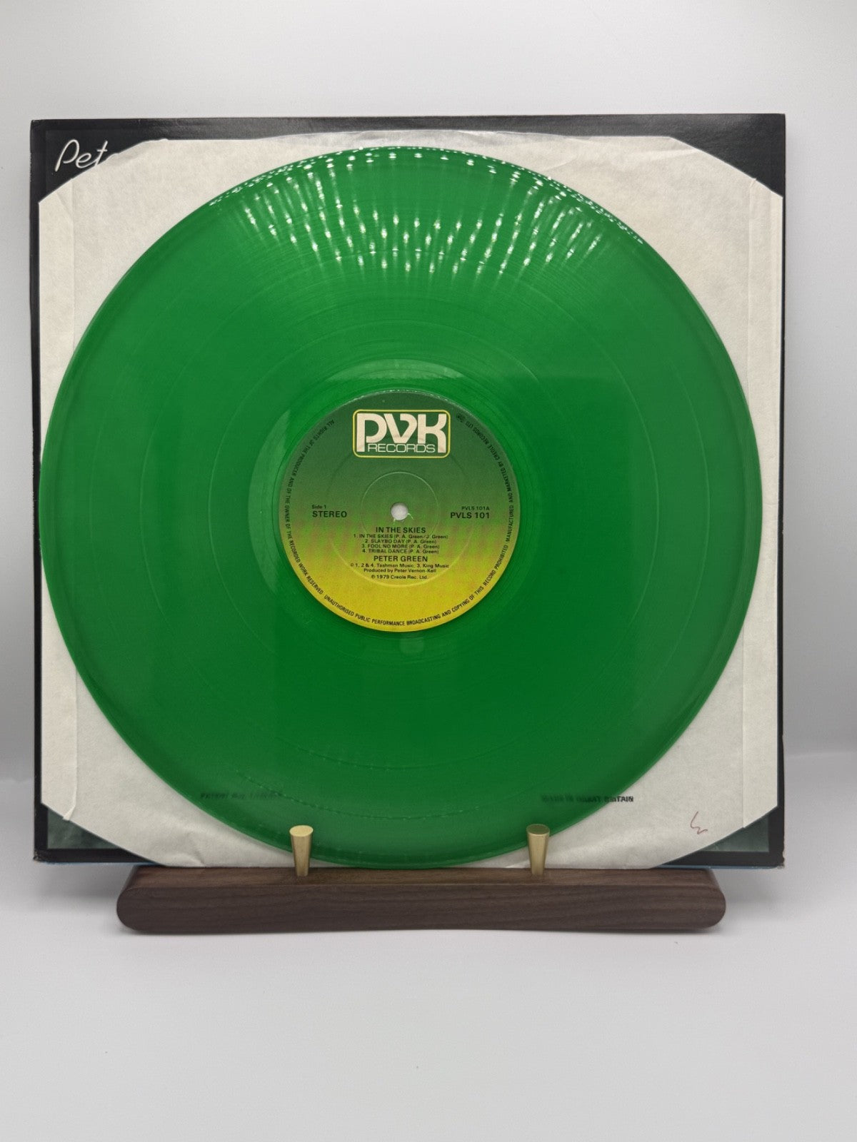 Peter Green In The Skies LP PVLS 101 UK 1979 1st Press Limited Green Vinyl EX/EX