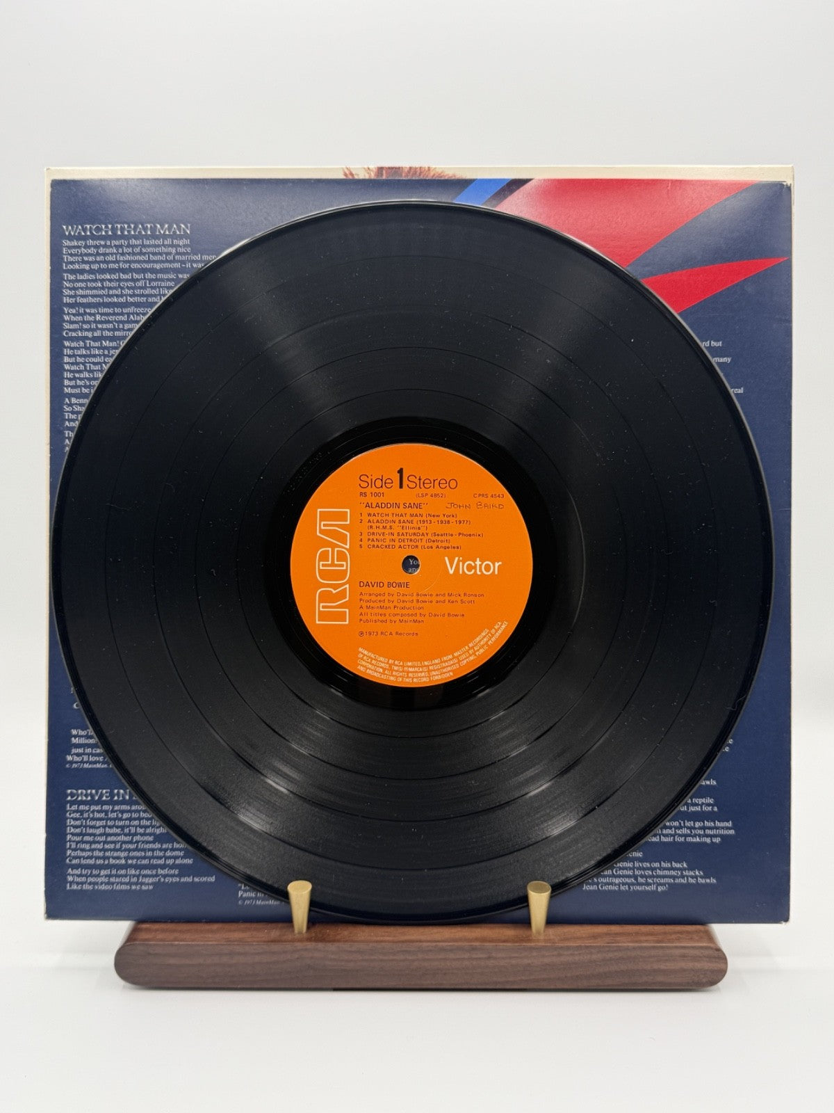 David Bowie Aladdin Sane LP Album Vinyl Record RS 1001 1st Press - EX/VG++