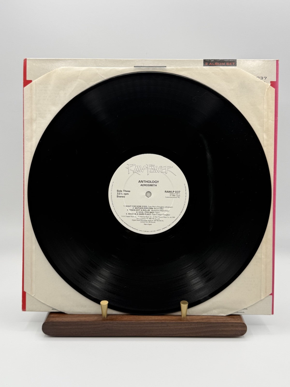 Aerosmith Anthology 2LP Album Vinyl Record RAW LP037 - VG++/EX