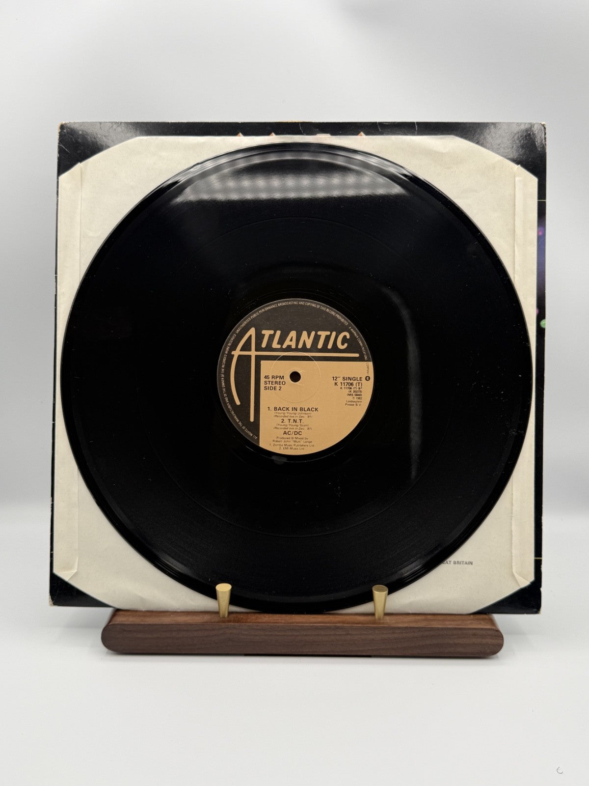 AC/DC Lets Get It Up 12in Signed Angus Young COA K11706T - VG++/EX