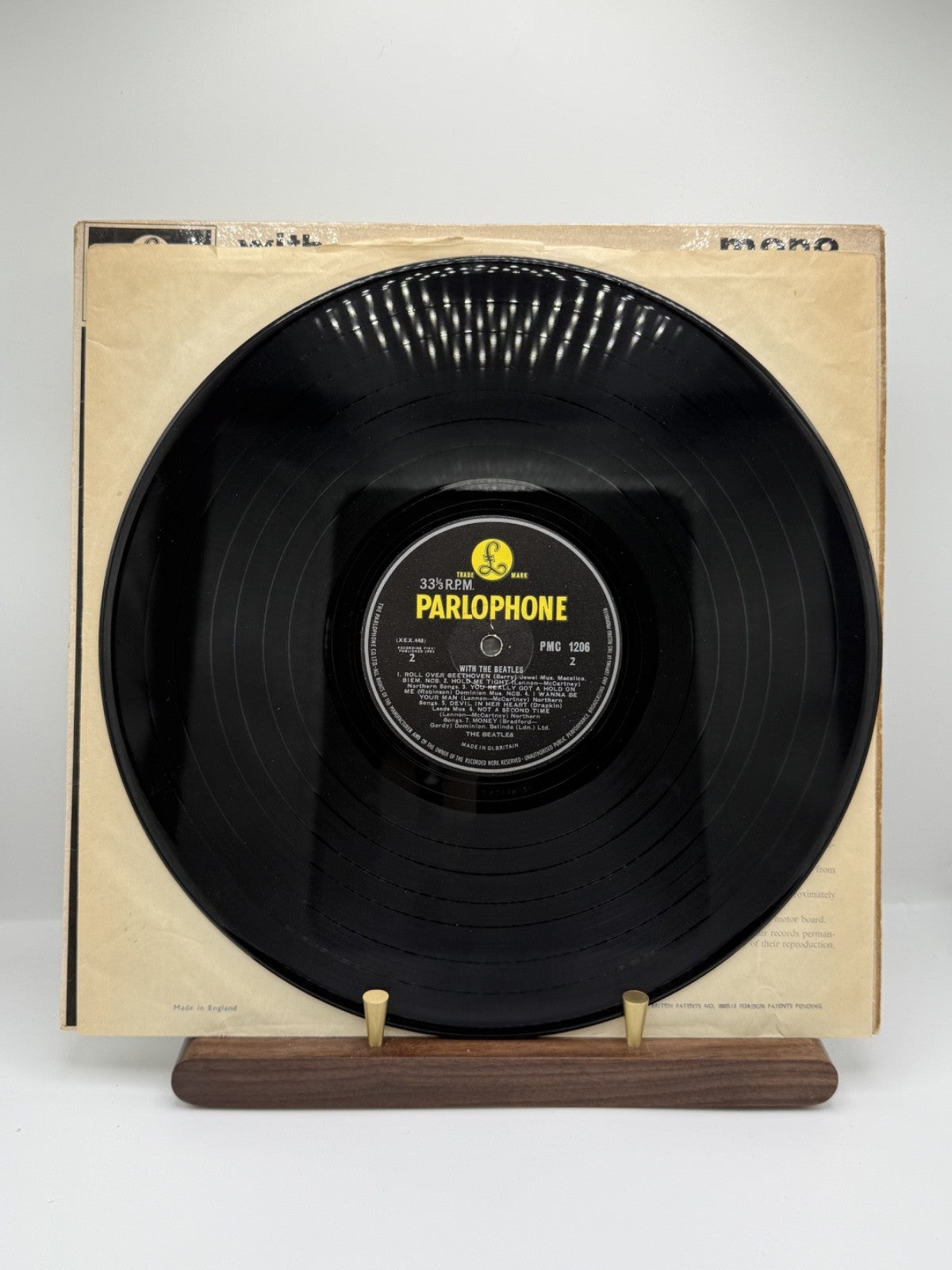 The Beatles – With The Beatles UK Mono LP PMC 1206 Black & Yellow Parlophone VG+