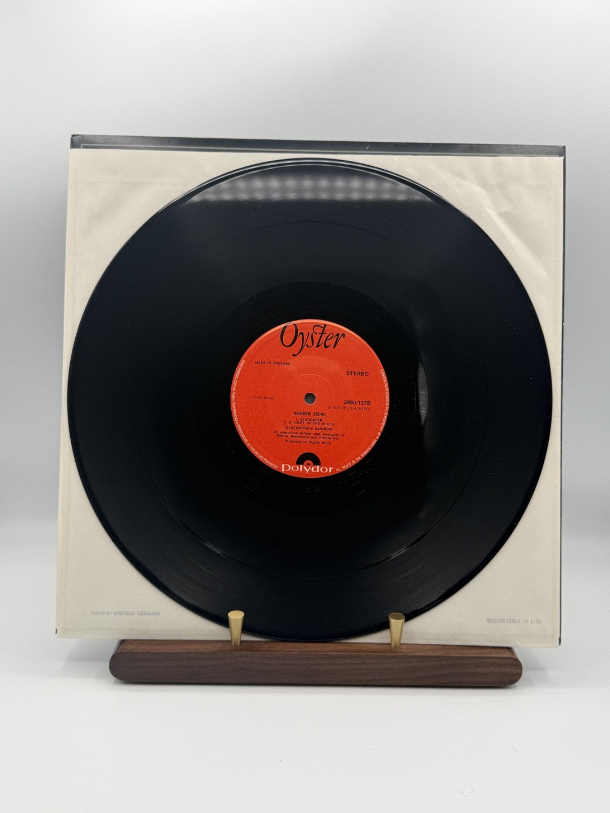 Rainbow Rising LP Vinyl 2490 137 UK 1976 STERLING MASTERDISK G.K. - EX/EX