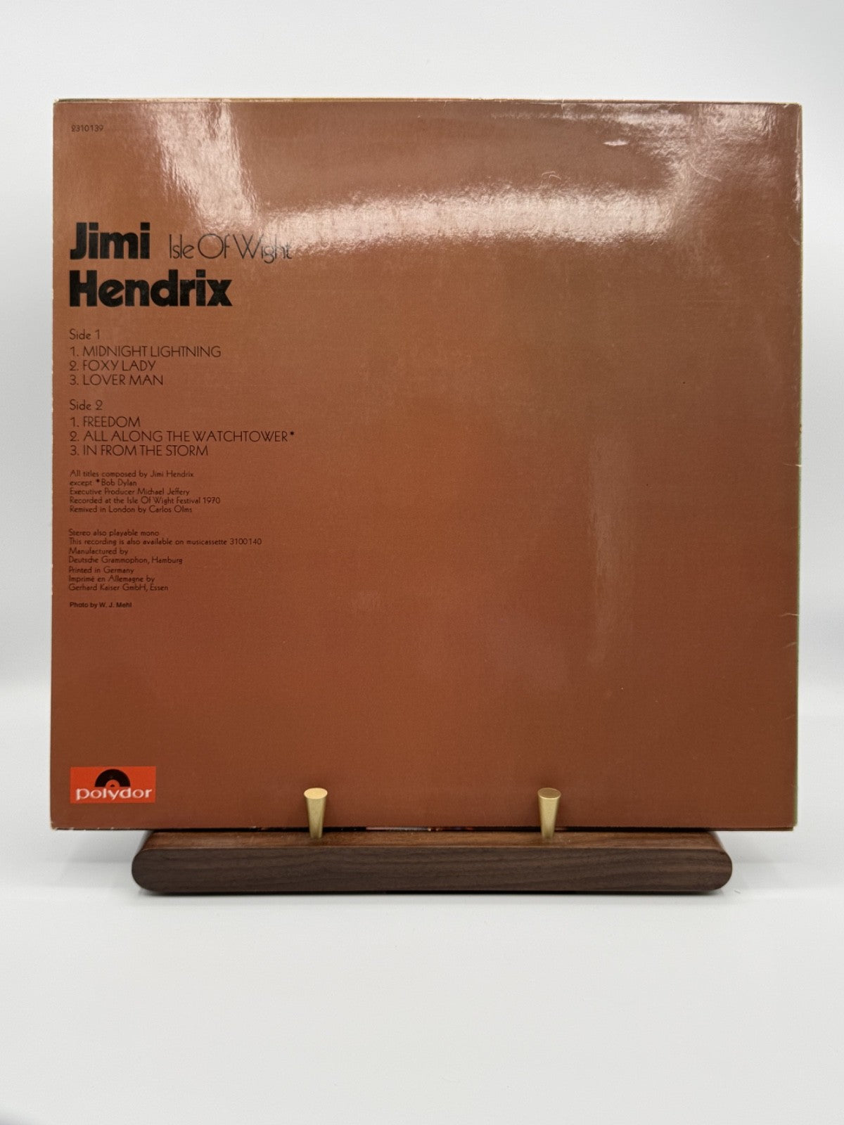 Jimi Hendrix Isle Of Wight LP Vinyl Polydor 2310 139 Germany 1971 - EX/VG+