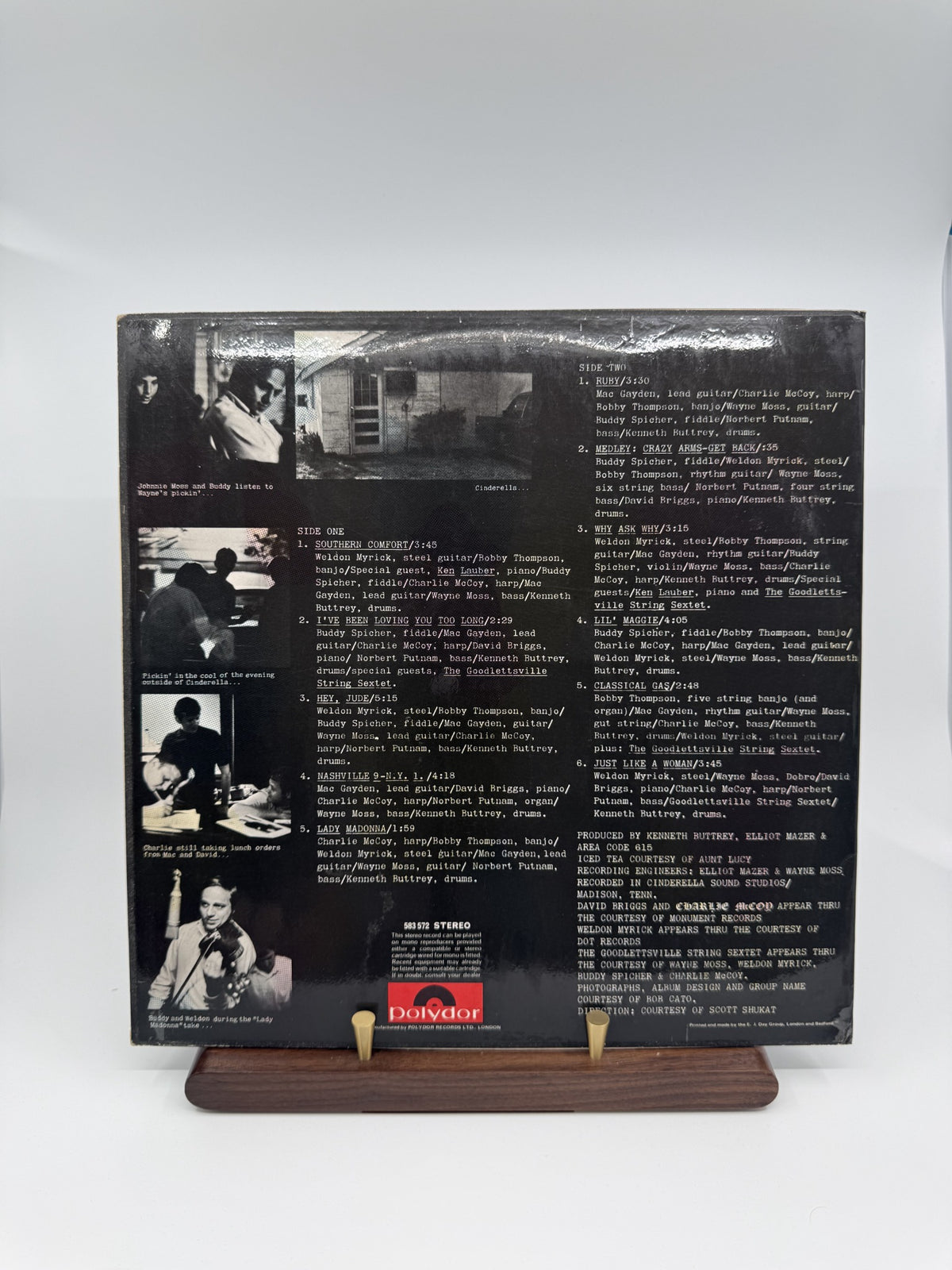 Area Code 615 1969 UK Polydor 583 572 back sleeve track list