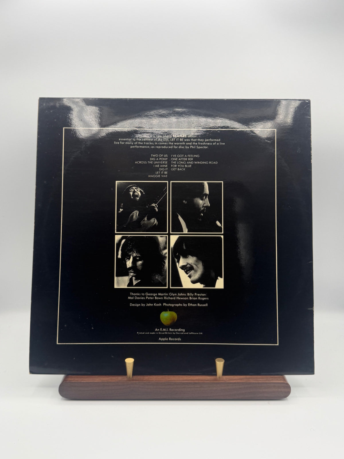 The Beatles Let It Be UK Apple Records PCS 7096 rear sleeve
