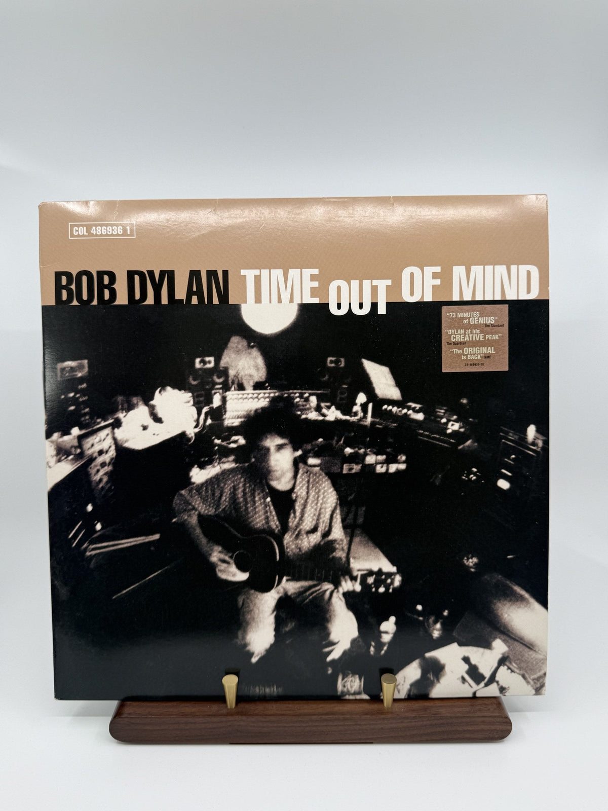 Bob Dylan Time Out Of Mind 1997 European Columbia 2LP — front cover with hype sticker