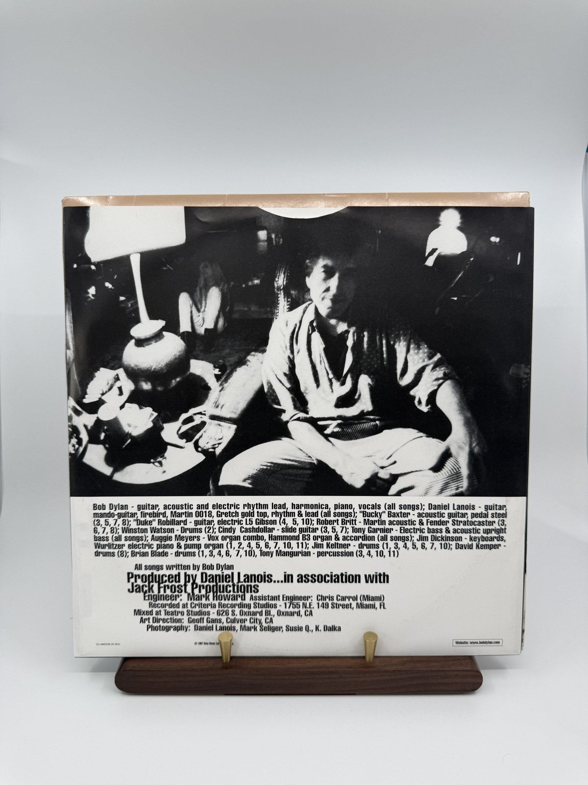 Bob Dylan Time Out Of Mind 1997 European Columbia 2LP — inner sleeve credits