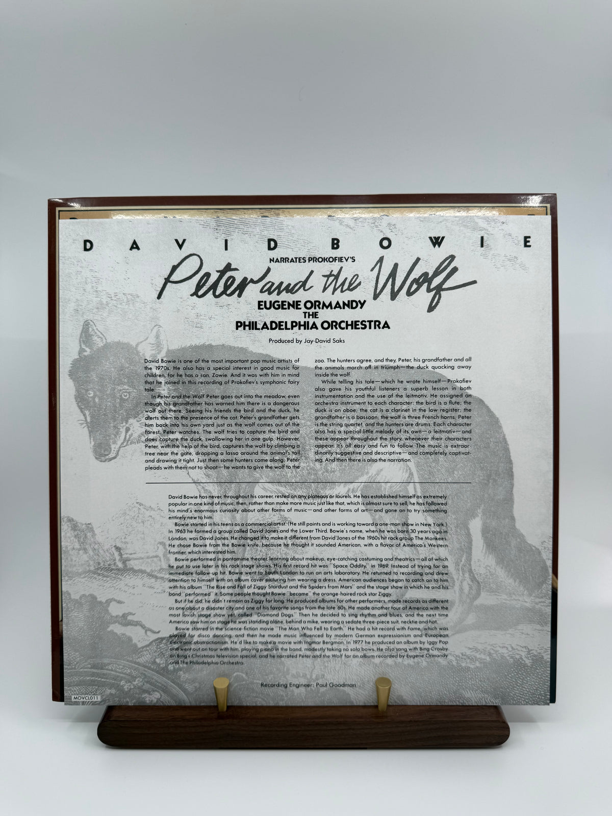 David Bowie Peter and the Wolf MOVCL011 actual copy photo 8460