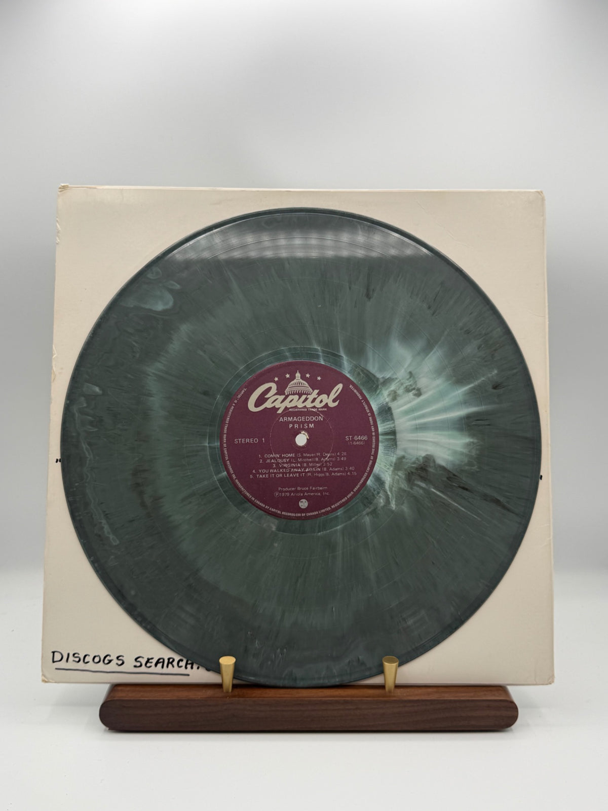 Ian Thomas Dirt Band Capitol Canada Color Test #4 dark green marbled vinyl Prism label side