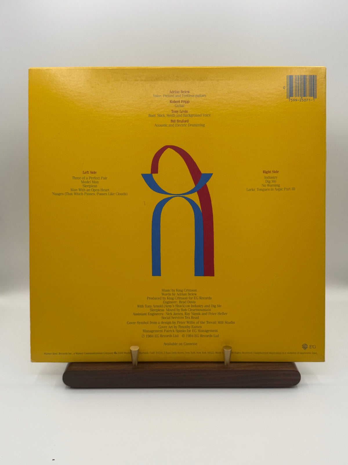 King Crimson Three Of A Perfect Pair 1984 US Allied pressing back cover
