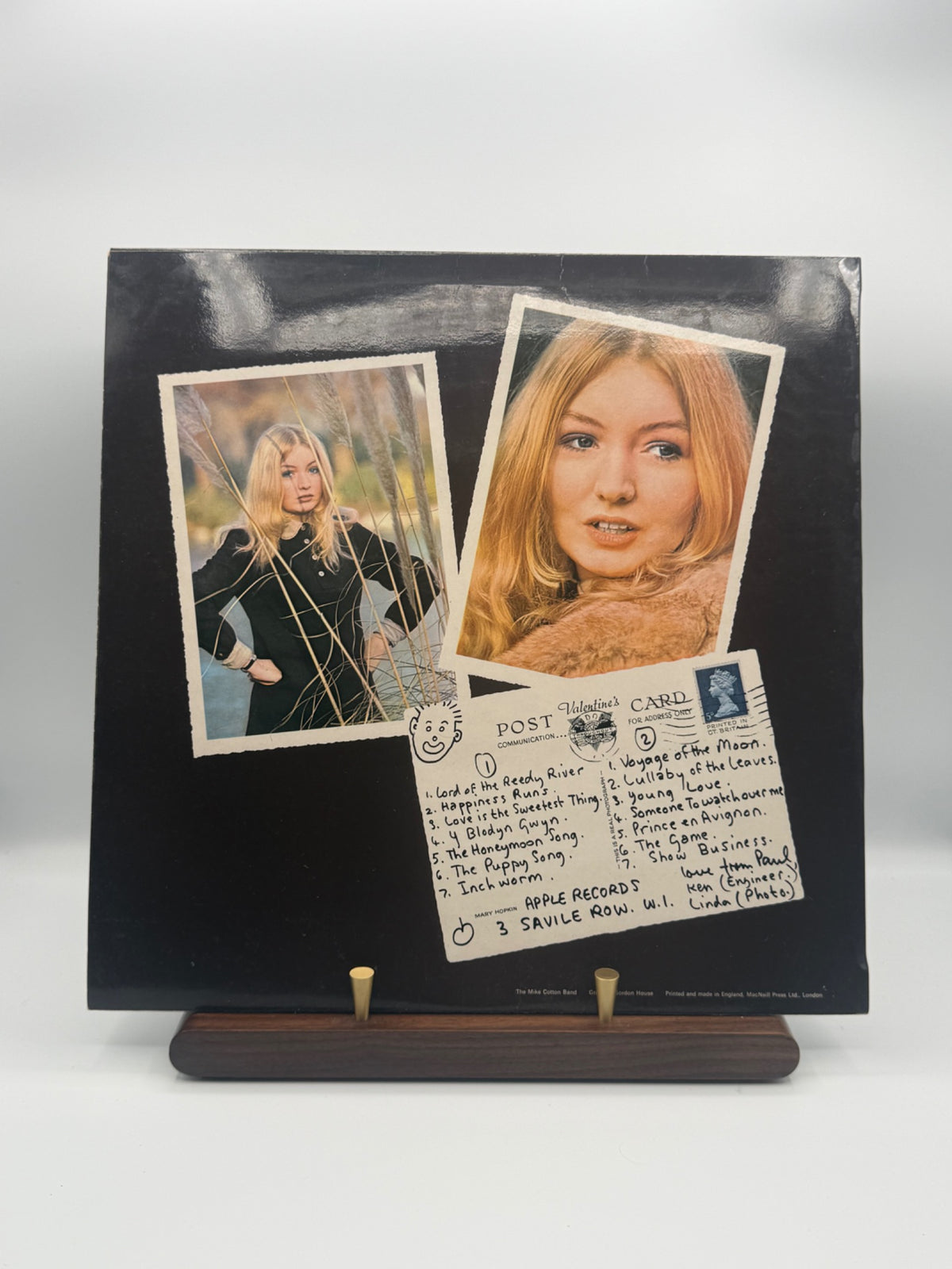 Mary Hopkin Post Card Apple APCOR 5 UK mono LP rear cover