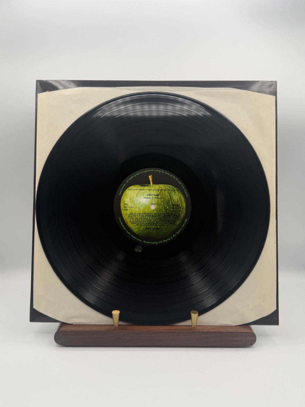 Mary Hopkin Post Card Apple APCOR 5 mono vinyl Side A label