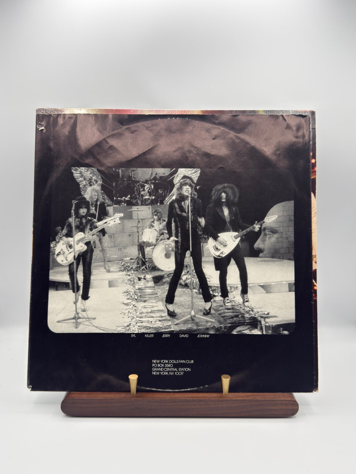New York Dolls In Too Much Too Soon original printed inner sleeve showing punch hole