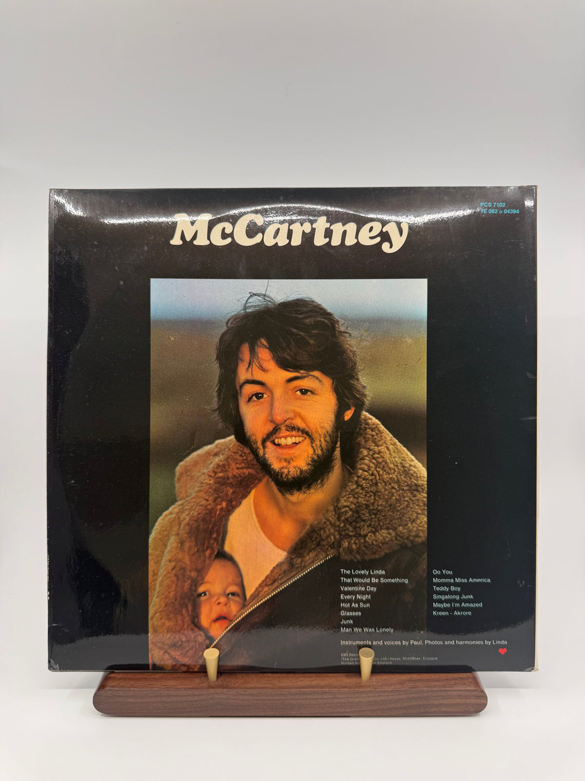 Paul McCartney McCartney PCS 7102 actual copy photo 8465