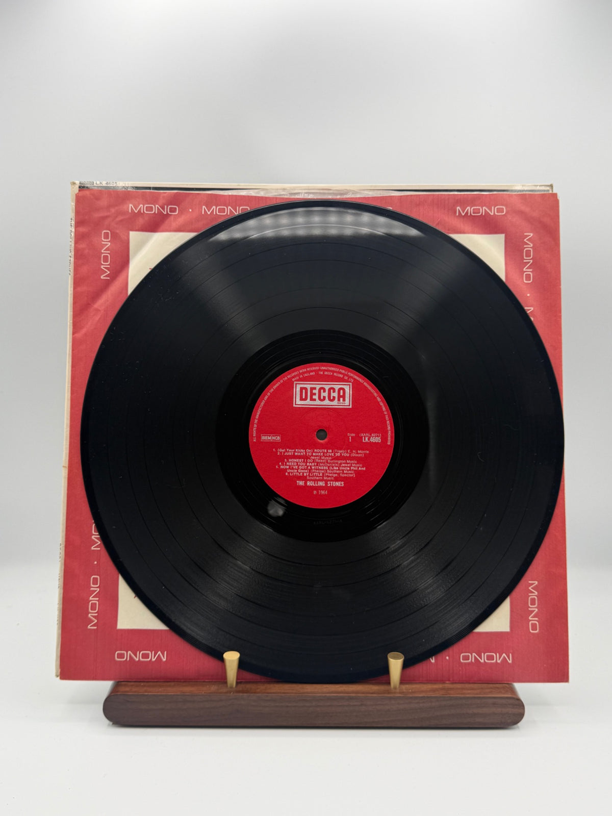 The Rolling Stones debut album Decca LK 4605 boxed red Decca label Side 1