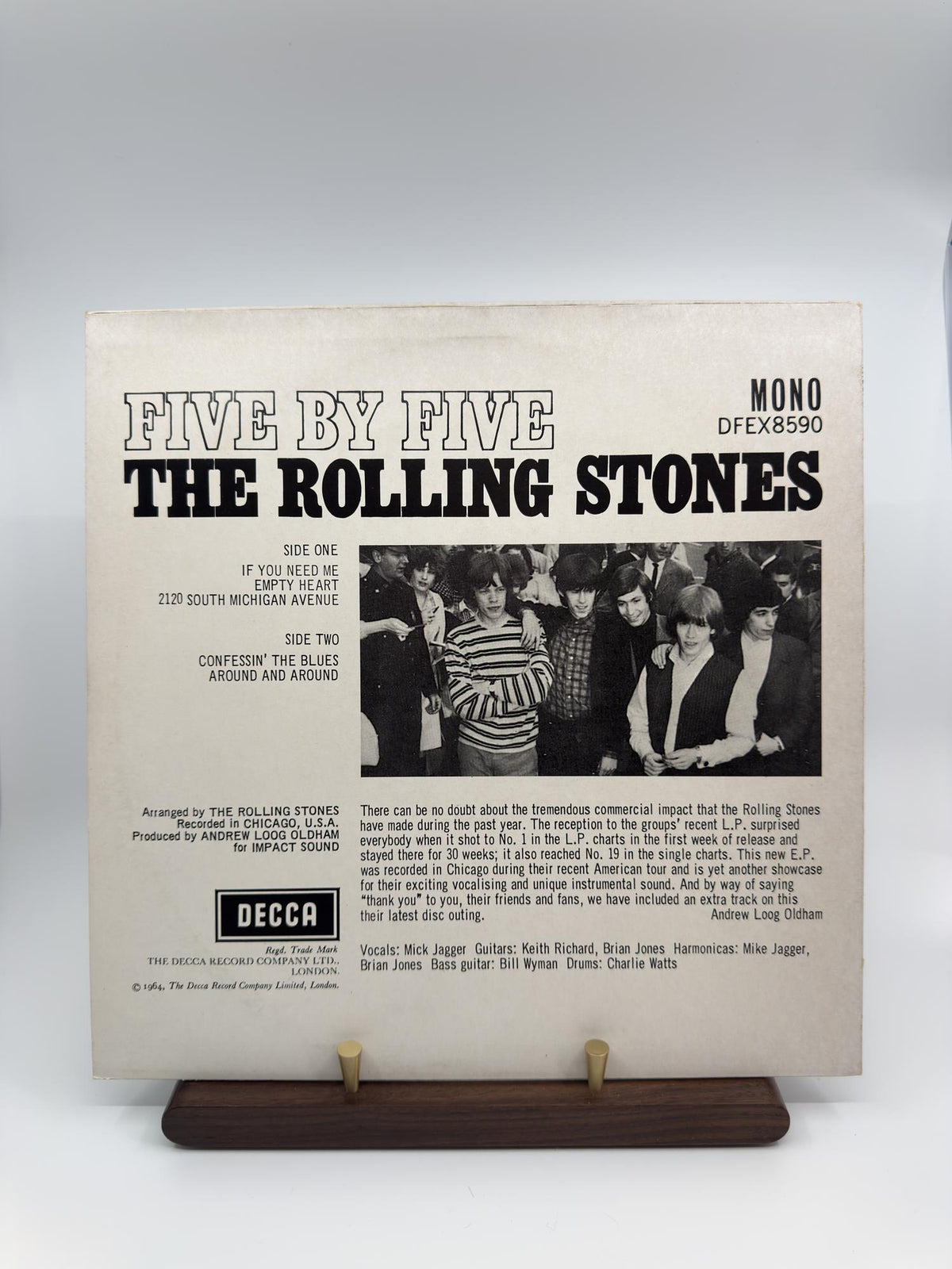 The Rolling Stones Five By Five actual copy rear sleeve