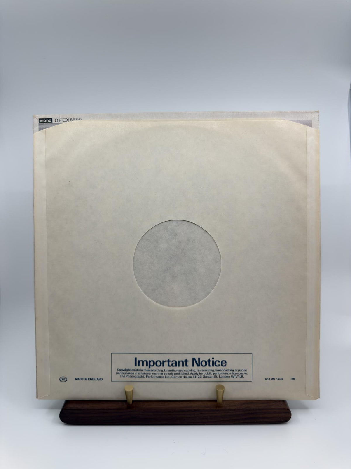 The Rolling Stones Five By Five actual copy inner sleeve