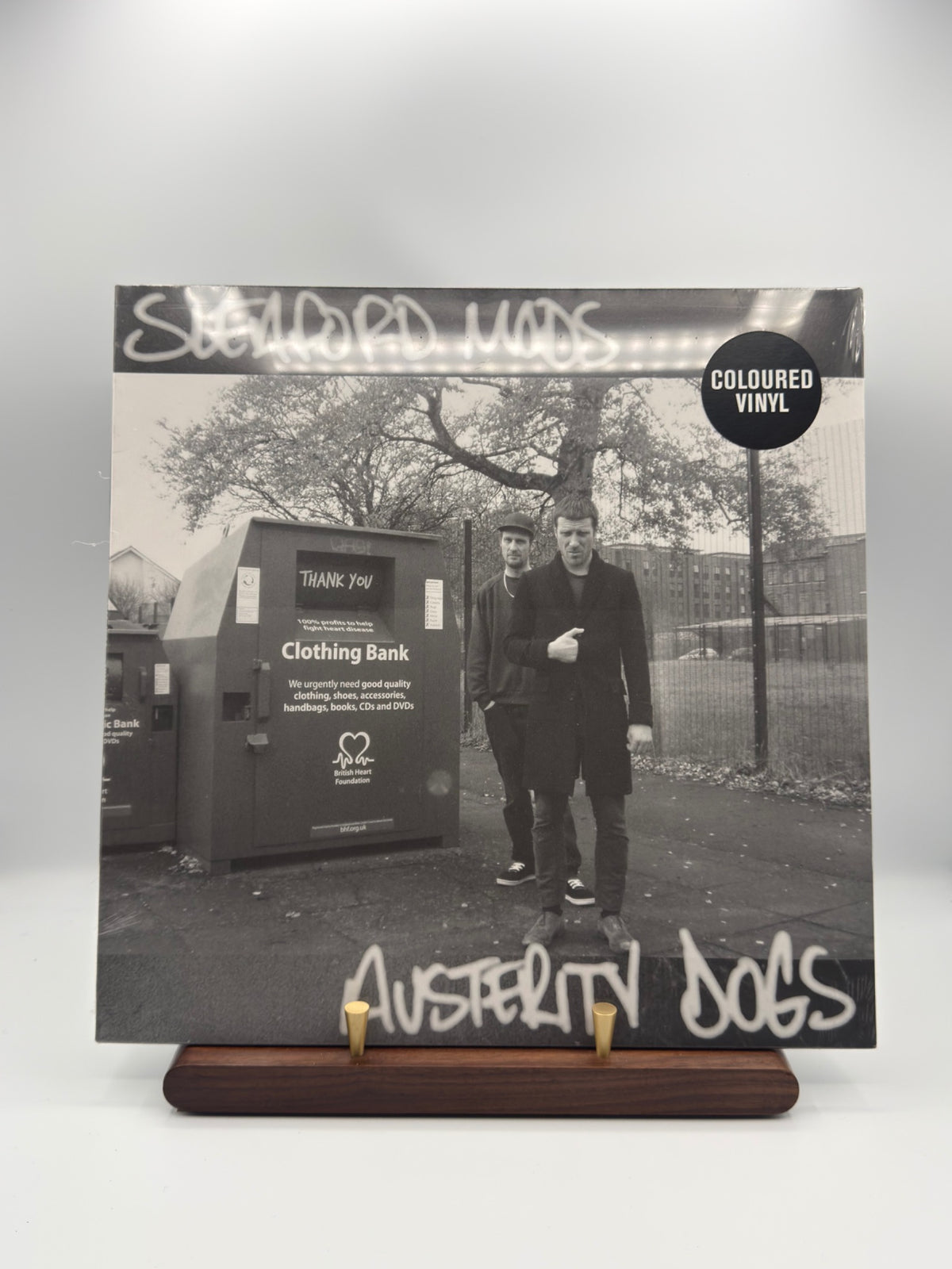 Sleaford Mods Austerity Dogs HARBINGER106 sealed coloured vinyl front cover