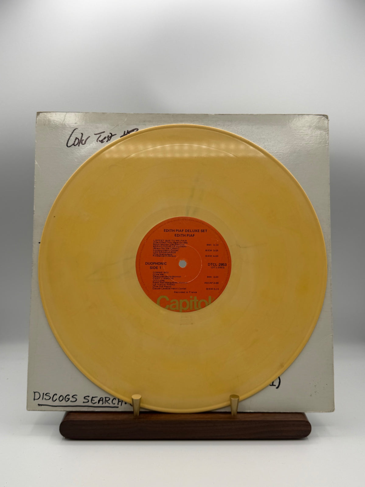 Tavares Love Storm Capitol Canada Color Test #8 pale gold vinyl side A