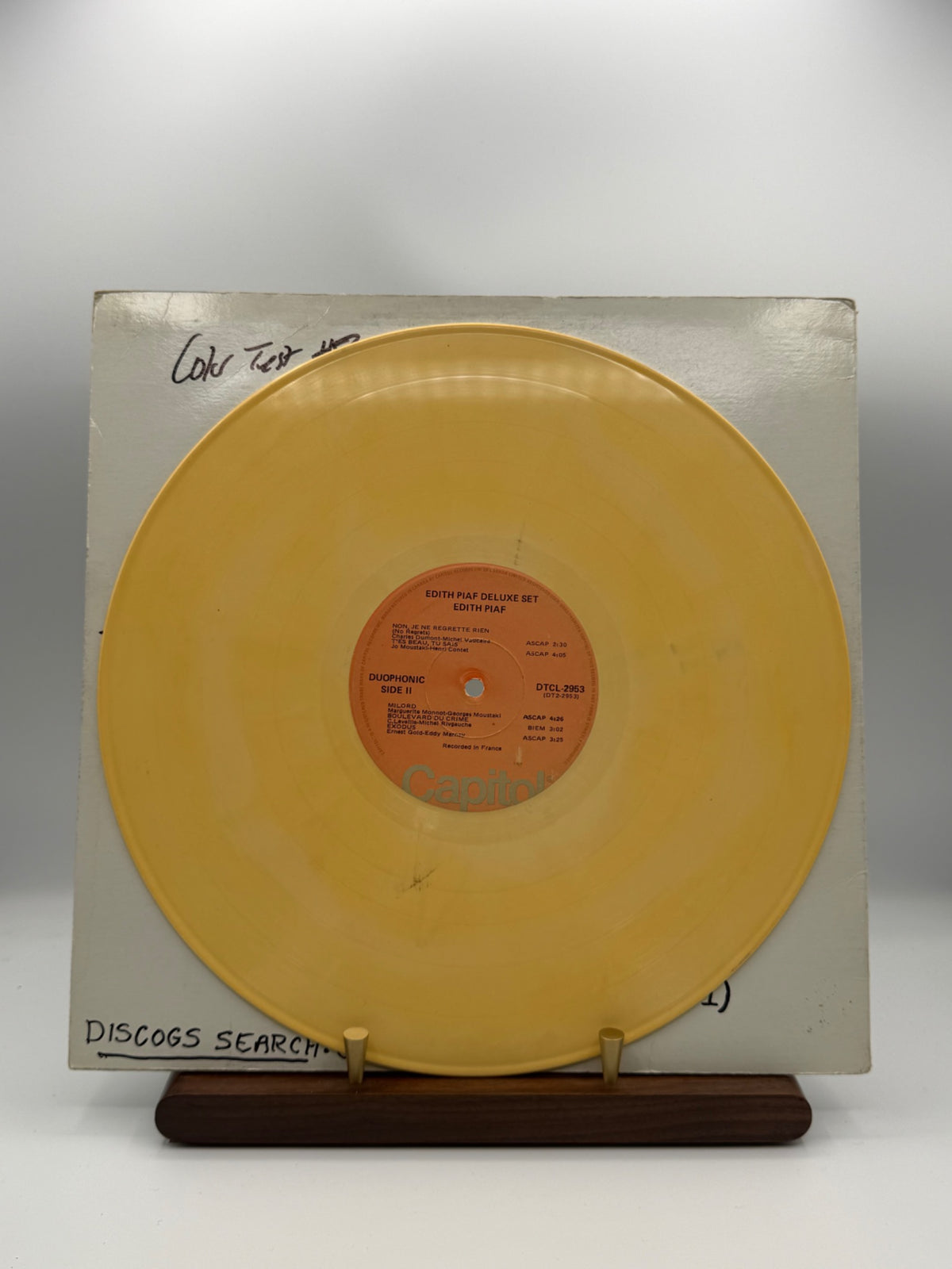 Tavares Love Storm Capitol Canada Color Test #8 pale gold vinyl side B