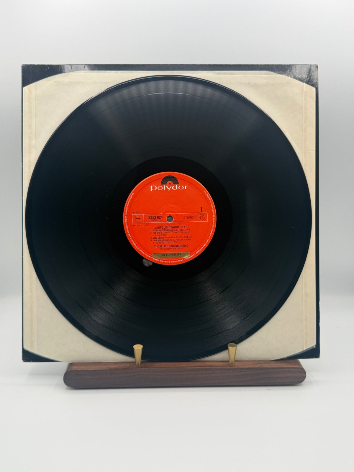 The Velvet Underground White Light/White Heat Polydor 2353 024 Side A vinyl and label